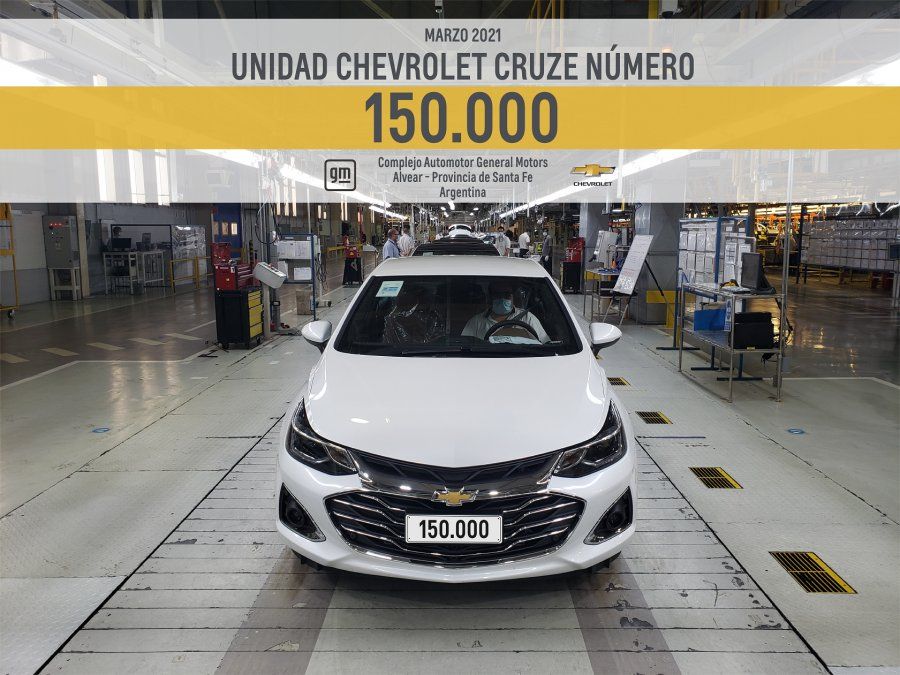 General Motors alcanzó un nuevo hito &nbsp;con la fabricación 150.000 del Chevrolet Cruze