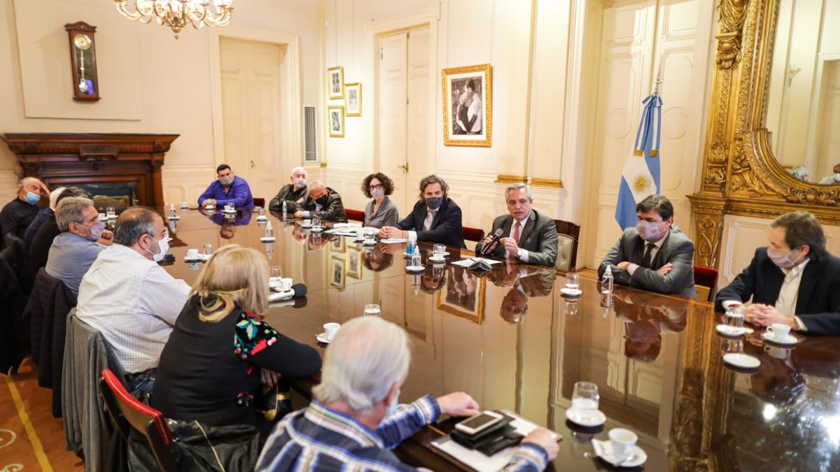 El Presidente recibió ayer a toda la conducción de la CGT