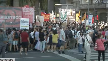 Tensión en la marcha de jubilados en le Congreso Nacional. Tensión en la marcha de jubilados en le Congreso Nacional.