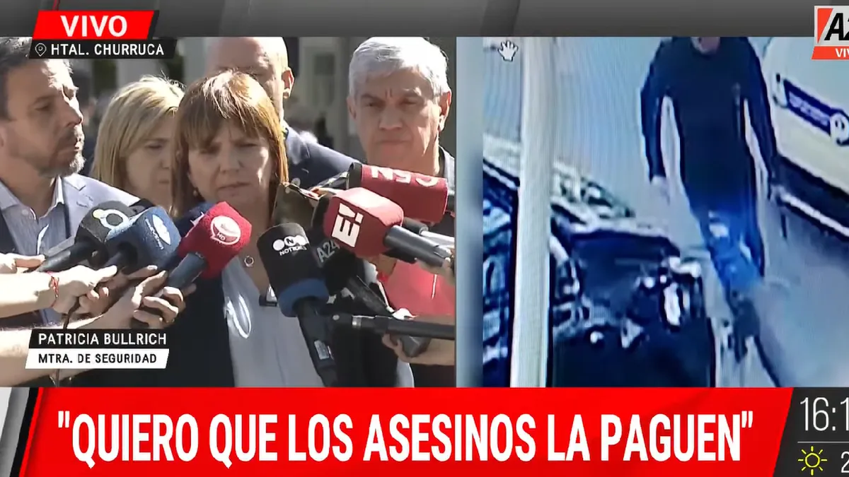 El pedido de justicia de la ministra de Seguridad (Foto: captura de TV).