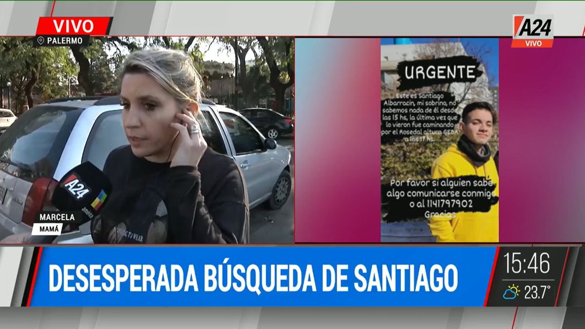 Desesperada búsqueda de Santiago en Palermo.