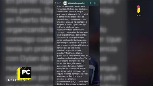 Alejandro Fantino acusó a Alberto Fernández de haber abandonado a Dylan y el ex presidente le respondió tajante