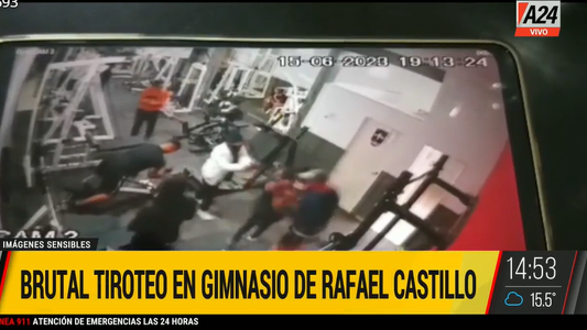 Brutal video: su ex suegra lo atacó a balazos dentro de un gimnasio