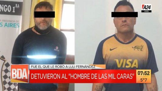 Cayó el “hombre de las mil caras”, el ladrón acusado del robó a Luli Fernández