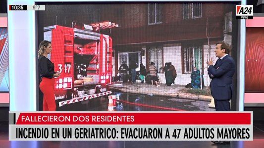 Por un principio de incendio en un geriátrico de Flores fallecieron 2 adultos mayores y otros 47 debieron ser asistidos