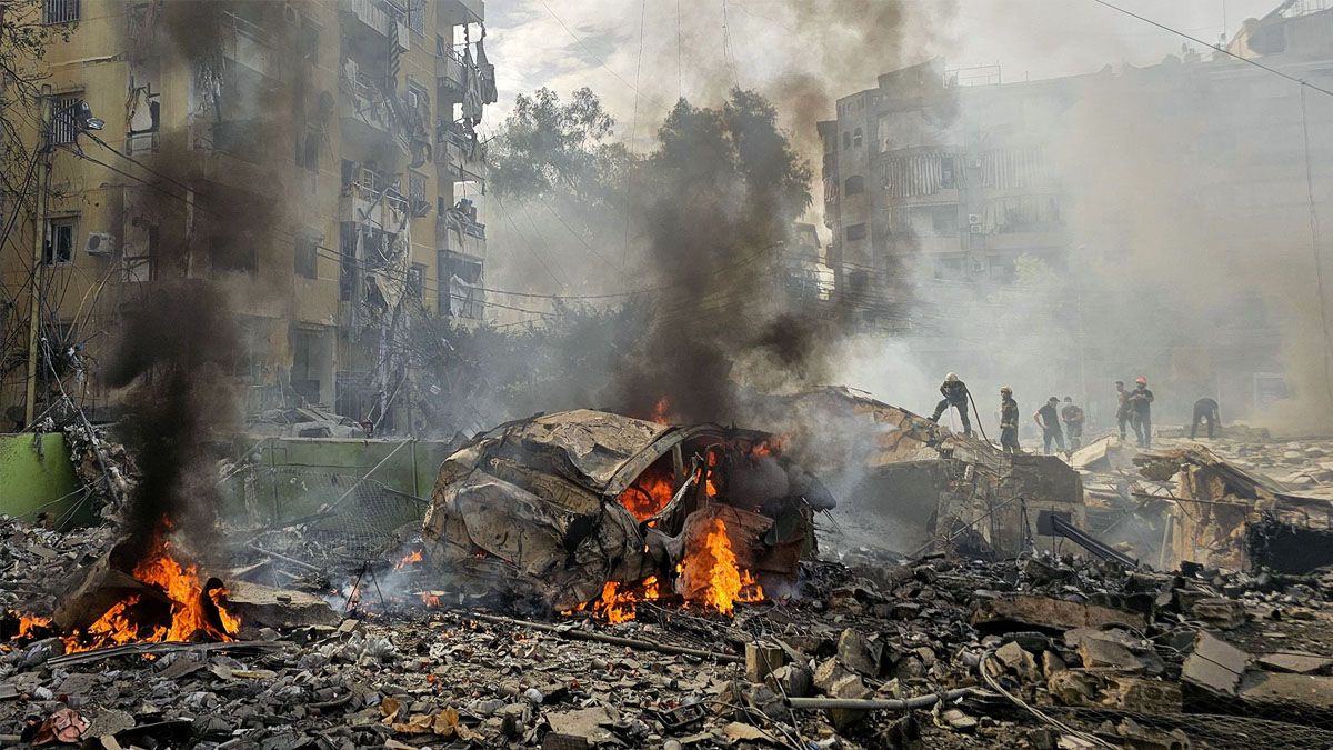 Bombardeos de Israel en el sur de Beirut. Una cruenta imagen que puede repetirse en las pr&oacute;ximas horas. (Foto: Gentileza CNN)