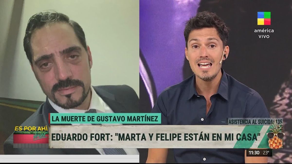 Eduardo Fort confirm&oacute; al programa de Am&eacute;rica TV, Es por ah&iacute;, que sus sobrinos Martita y Felipe est&aacute;n en su casa tras el suicidio de Gustavo Mart&iacute;nez.&nbsp;