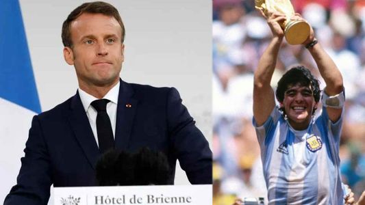 Emmanuel Macron, el presidente de Francia, le escribió una sentida carta a Maradona: “Diego se queda”