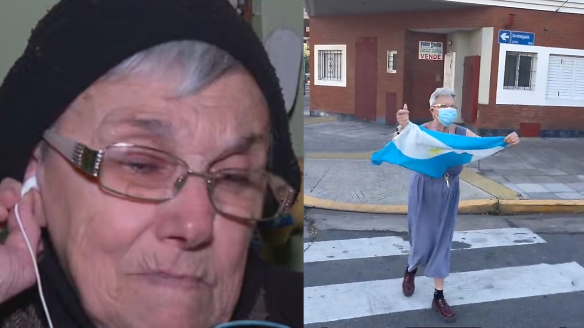 Asaltaron a la abuela la la la que se hizo viral por alentar a la Selección argentina: Me golpearon. (Foto: captura)