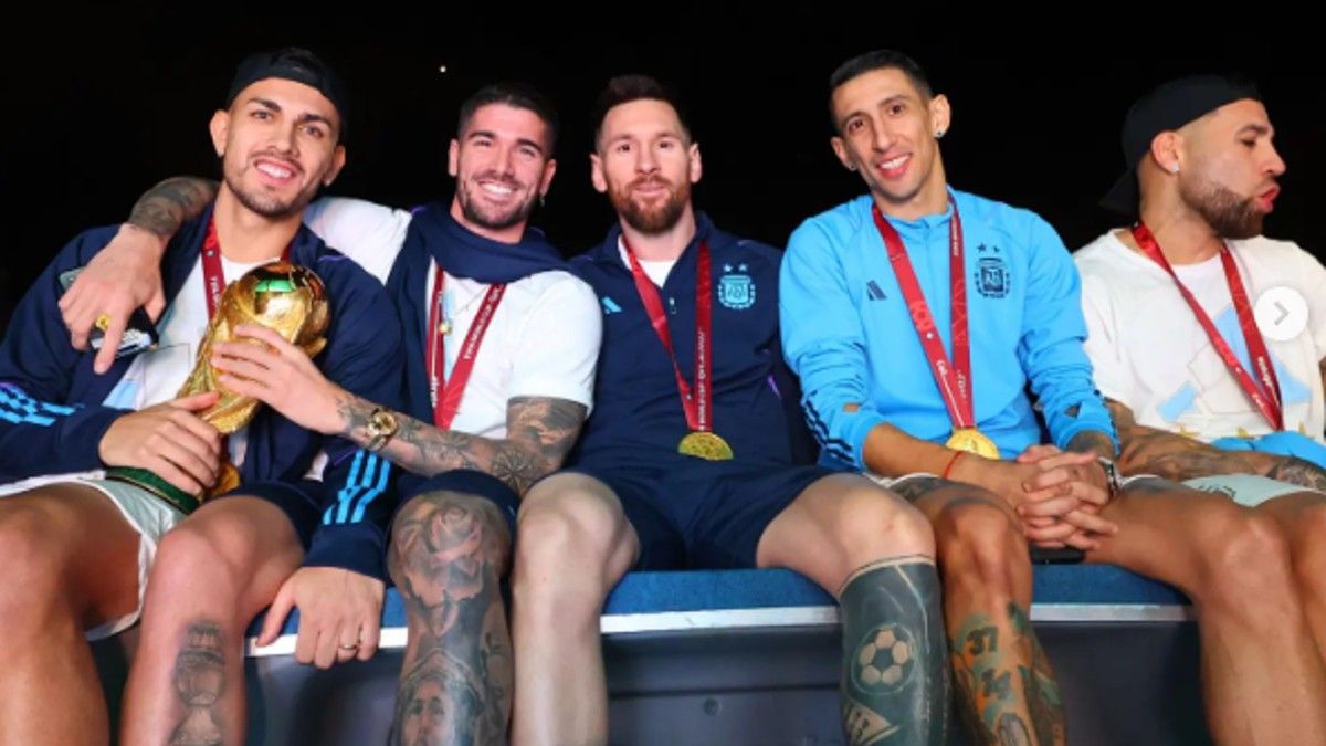 ¡Los campeones del mundo ya están en el país! (Foto: AFA)&nbsp;