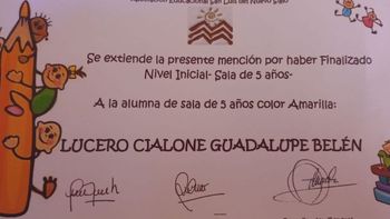 A 6 meses de su desaparición, la mamá de Guadalupe recibió el diploma del jardín y escribió un emotivo mensaje