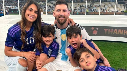 El detalle que nadie noto de Antonela Roccuzzo y los tres hijos de Lio Messi en la final del partido