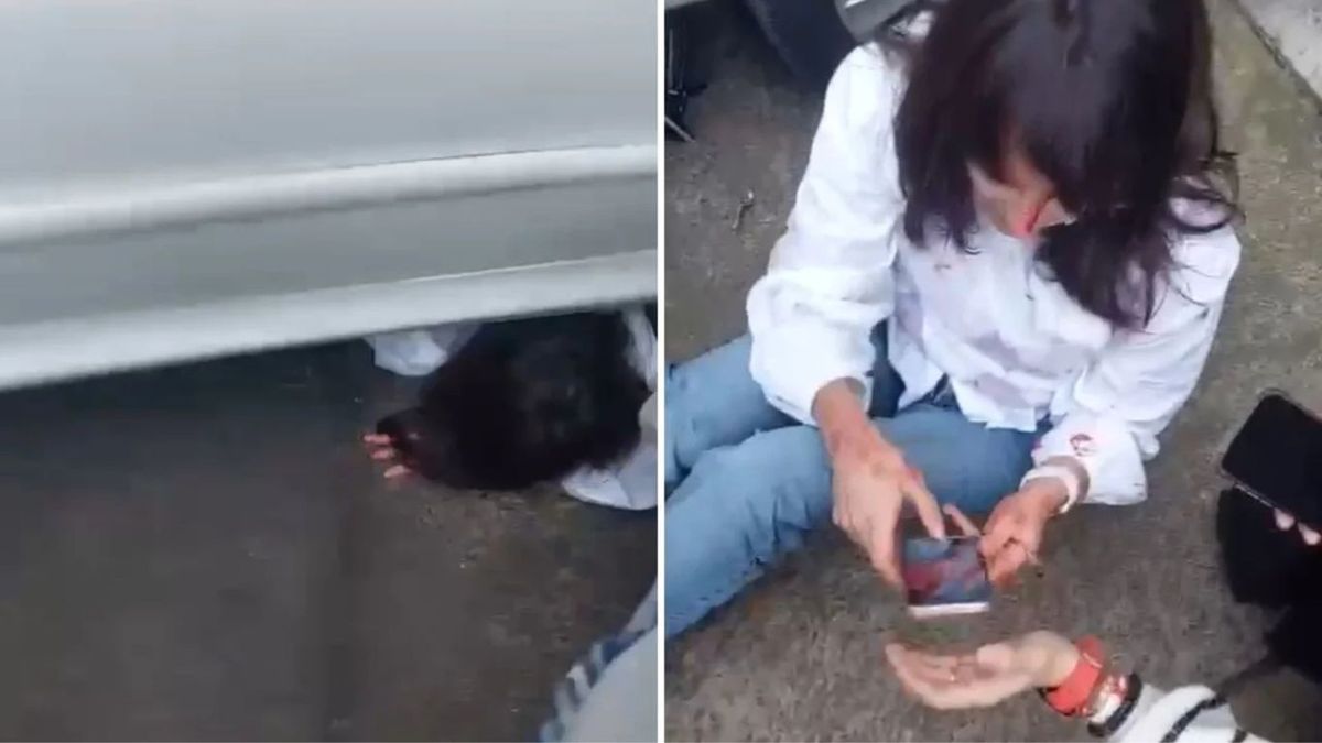 Insólito accidente: una mujer fue aplastada por su propio auto y sobrevivió de milagro. (Foto: captura de video)