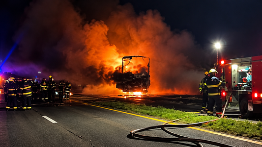 Un camionero murió tras un choque y un incendio en el puente Zárate-Brazo Largo
