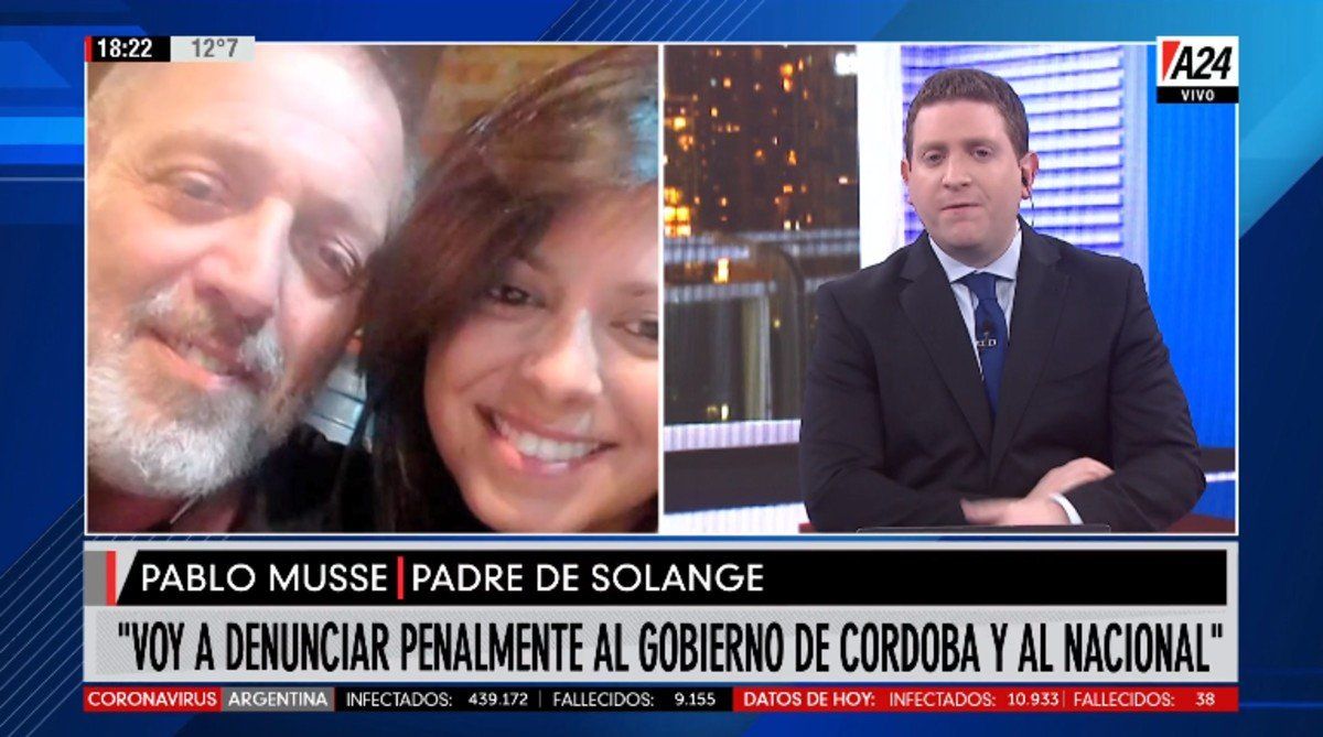 El padre de Solange denunciará penalmente al gobierno Nacional y al de Córdoba: Que caiga quien tenga que caer