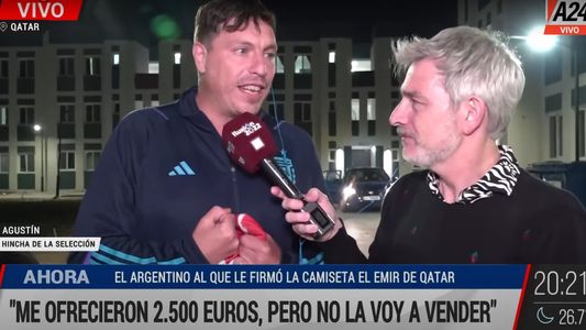Habló el hincha argentino que consiguió el autógrafo del emir de Qatar y dueño del PSG: Esto no se vende