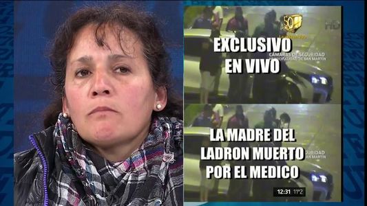 La madre del ladrón que mató el médico: No lo perdono porque a mi hijo lo fusiló