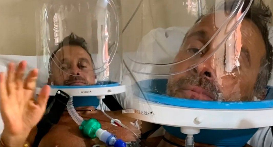 Conmovedor video de Sergio Lapegüe en terapia intensiva: ¡Voy a volver a respirar!