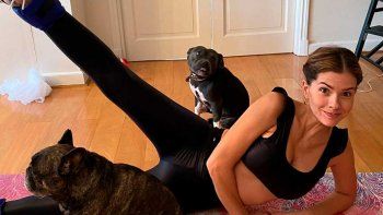 La China Suárez mostró su rutina de ejercicios para esta cuarentena