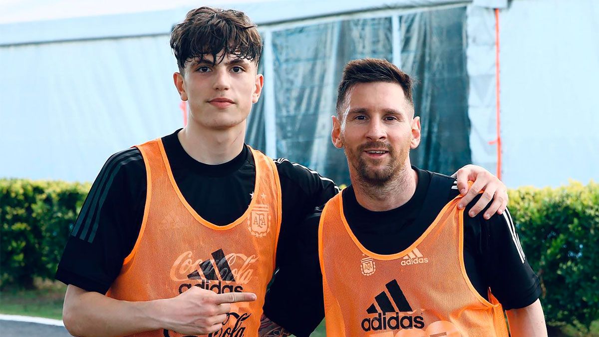 Garnacho y Messi&nbsp;