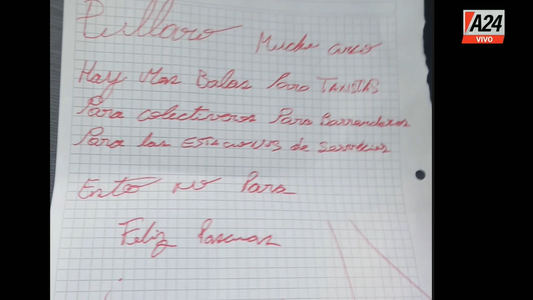 Rosario: volvieron a amenazar a Pullaro y prometieron más balas para taxistas y colectiveros