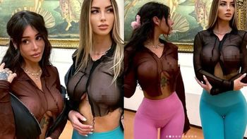 Son estrellas de OnlyFans y se mostraron casi desnudas frente a la Venus de Botticelli