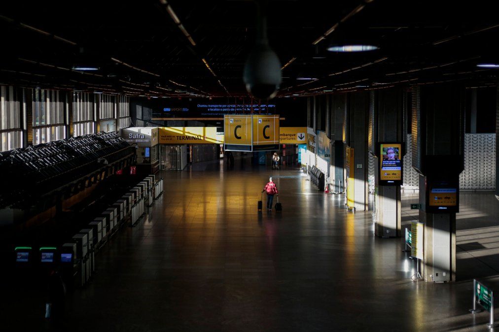 Un Aeropuerto de Guarulhos vacío por la pandemia de coronavirus.&nbsp;