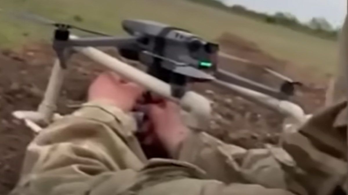Un drone de Ucrania le salv&oacute; la vida a un desertor ruso. (Foto: Captura de TV) &nbsp;