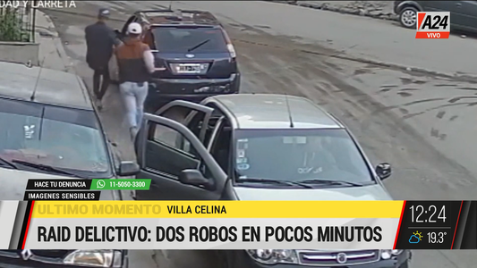 Raid delictivo en pocos minutos en Villa Celina