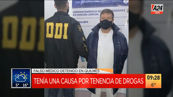 Jorge Zapata es el falso médico, que usaba tobillera electrónica, que fue detenido en Quilmes. (Captura de Tv) Jorge Zapata es el falso médico, que usaba tobillera electrónica, que fue detenido en Quilmes. (Captura de Tv)