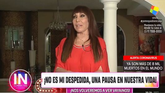 El anuncio de Moria Casán sobre Incorrectas: Esto no es una despedida, es un stand by