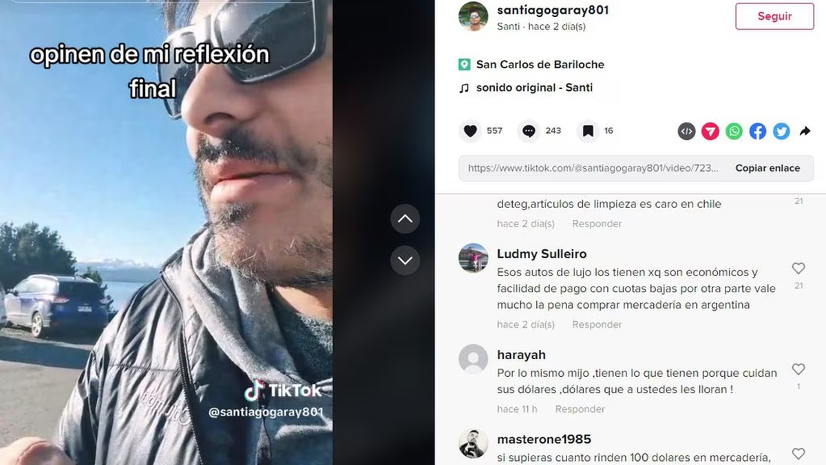 Se hartó de los chilenos que llenan supermercados y grabó un polémico video