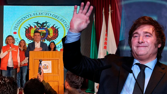 Milei felicitó a Rodrigo Paz tras ser electo presidente y celebró el fin del modelo socialista en Bolivia