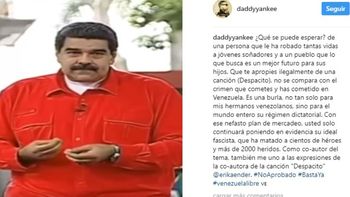 Luis Fonsi y Daddy Yankee contra Nicolás Maduro