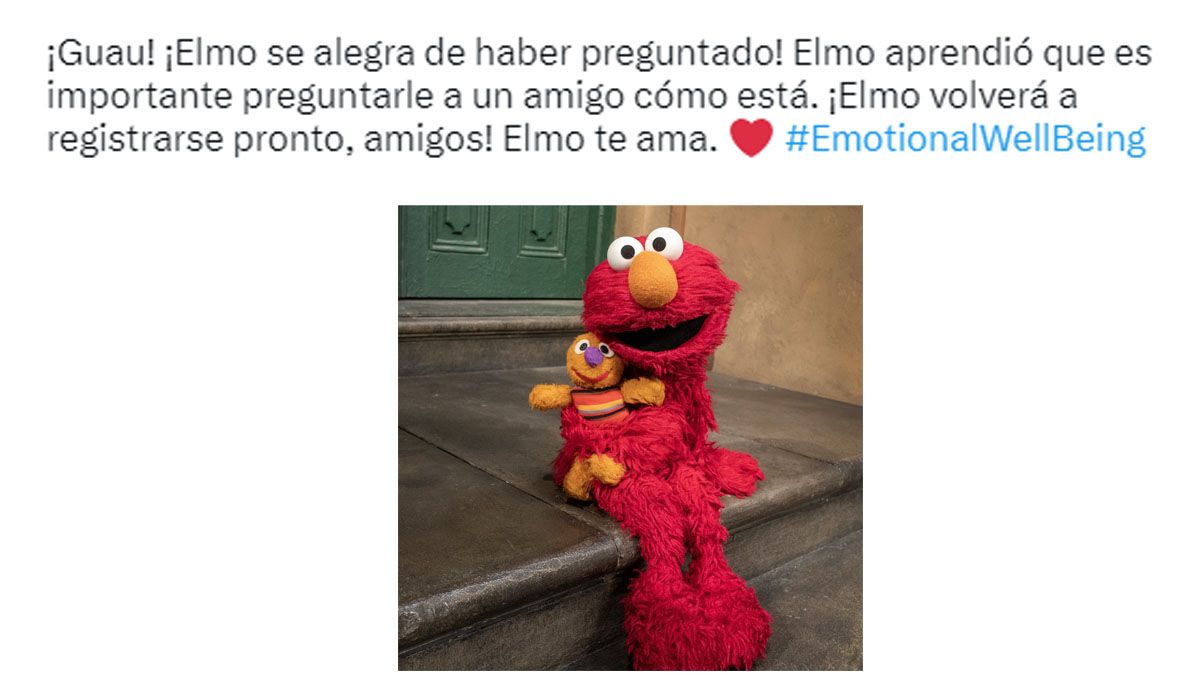 Elmo, envió un mensaje por  todas las respuestas que recibió. (Foto: Cuenta de X de Elmo)