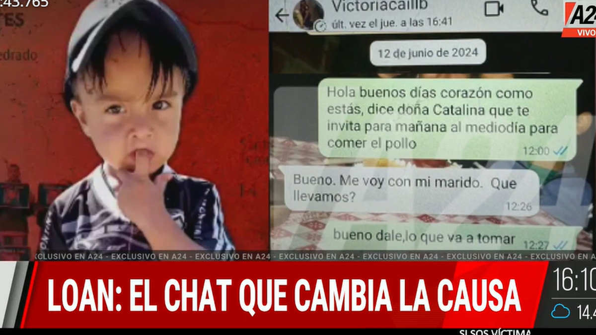 Los chats que comprometen a Laudelina. (Foto: captura A24)