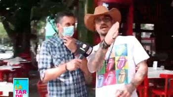 La violenta reacción de Daniel Osvaldo cuando es encarado por un notero