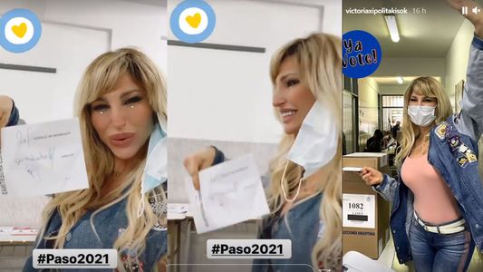 Vicky Xipolitakis se grabó en el cuarto oscuro y dejó un mensaje político