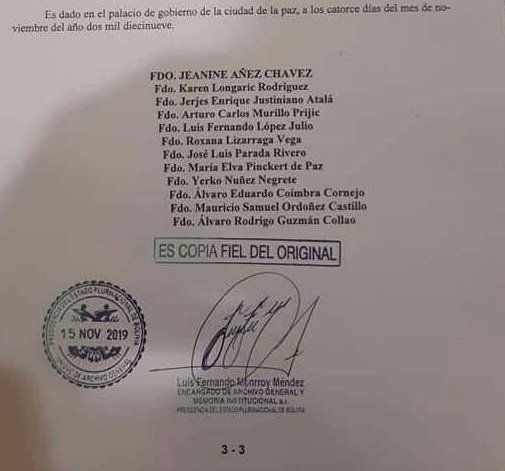 Bolivia: un decreto exime a las FFAA de la responsabilidad penal en la represión