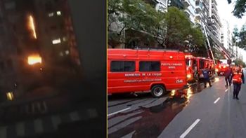 Impactante incendio en Recoleta: una explosión, llamas y evacuados en un edificio