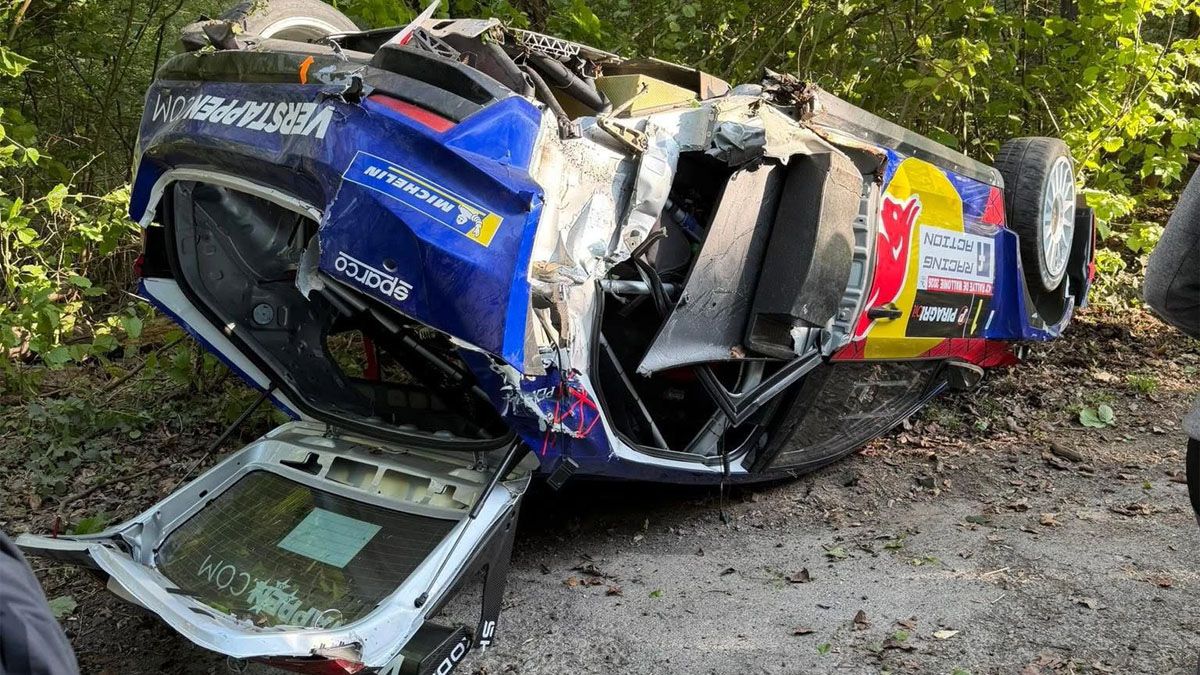 Impactante accidente de Jos Verstappen: el papá de Max volcó tras su brutal choque en el Rally de Valonia