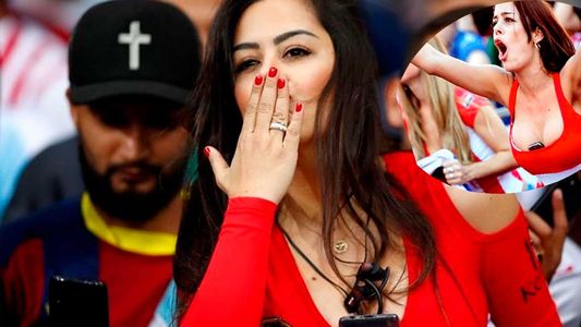 Larissa Riquelme volvió a las canchas y revolucionó la tribuna
