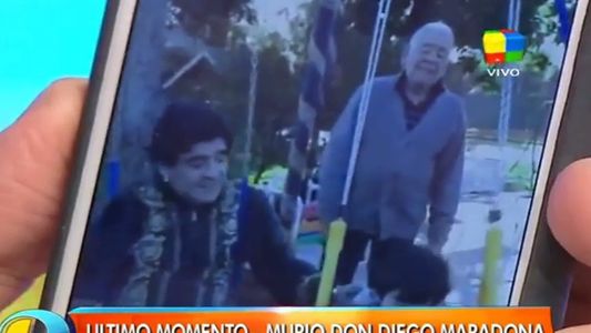 La única imagen juntos de Don Diego, Maradona y Dieguito Fernando