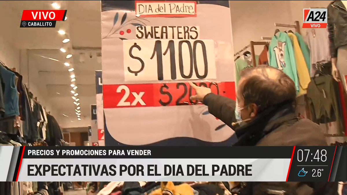Día del Padre: comerciantes abrieron temprano para vender. (Captura de Tv)