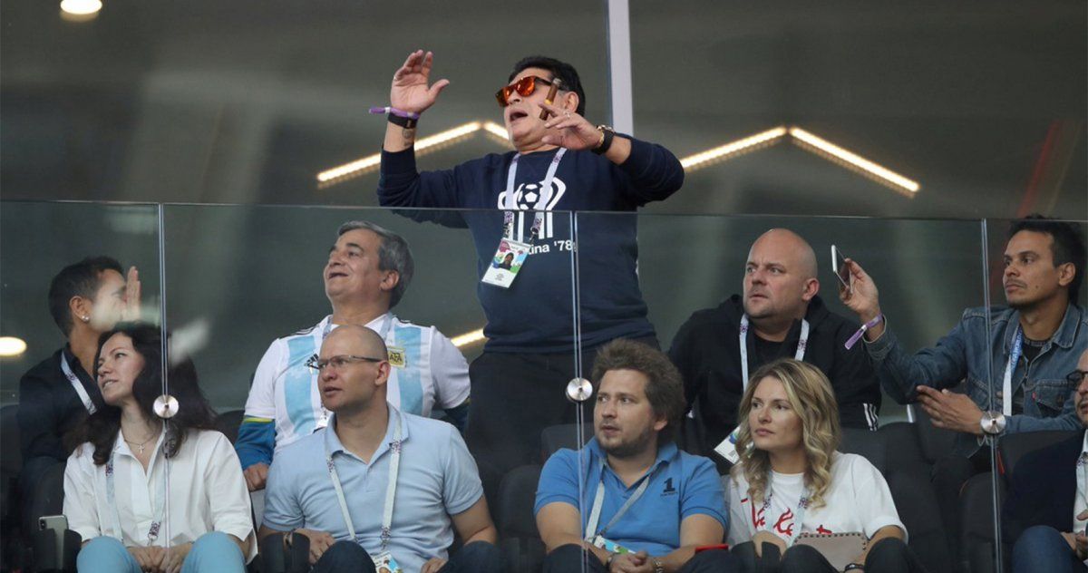 La arenga de Diego Maradona al equipo argentino tras el empate