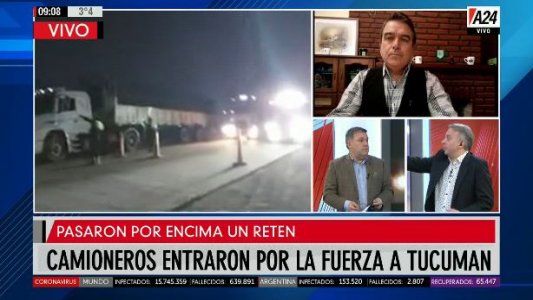 Detienen un grupo de camioneros que pasó por encima de un retén sanitario en el ingreso a Tucumán