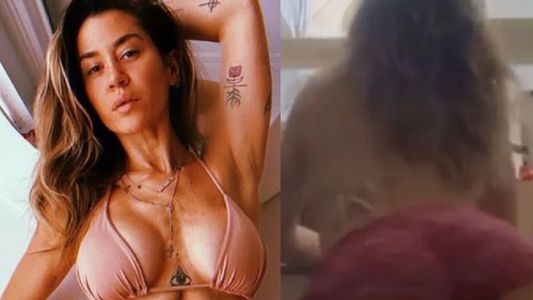 Jimena Barón festejó la Navidad con un baile al borde de la censura