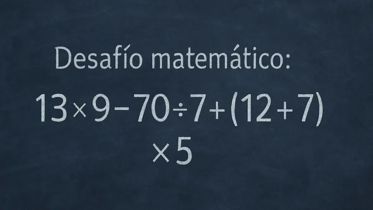 Imagen de pizarra para Desafío Matemático: este cálculo con paréntesis para resolver sin apurarte