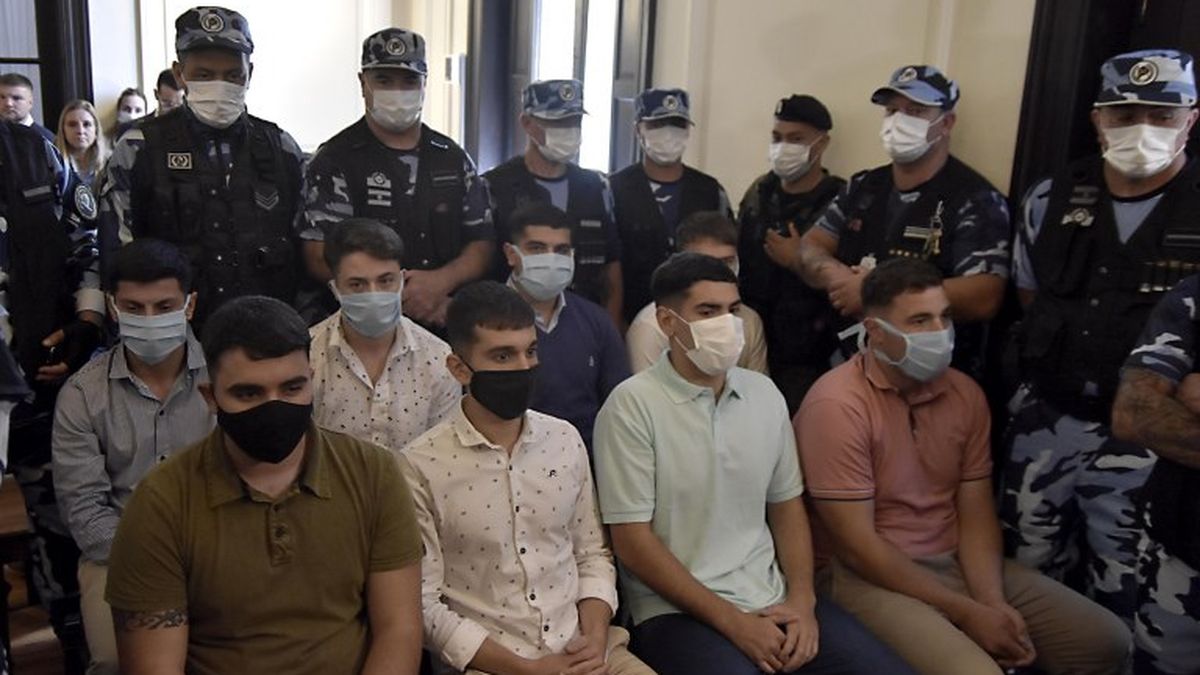 El Tribunal Oral en lo Criminal 1 de Dolores fue el escenario de la primera audiencia, de las 22 en total, del juicio contra los ocho imputados por el asesinato de Fernando Báez Sosa (Foto: NA).