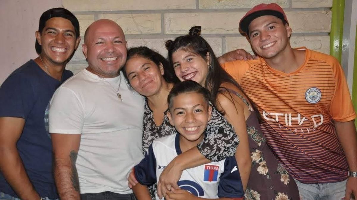 Juan Cruz Romero y su familia.